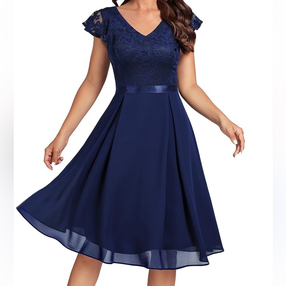 Missmay Retro navy blue cocktail dress size xxl